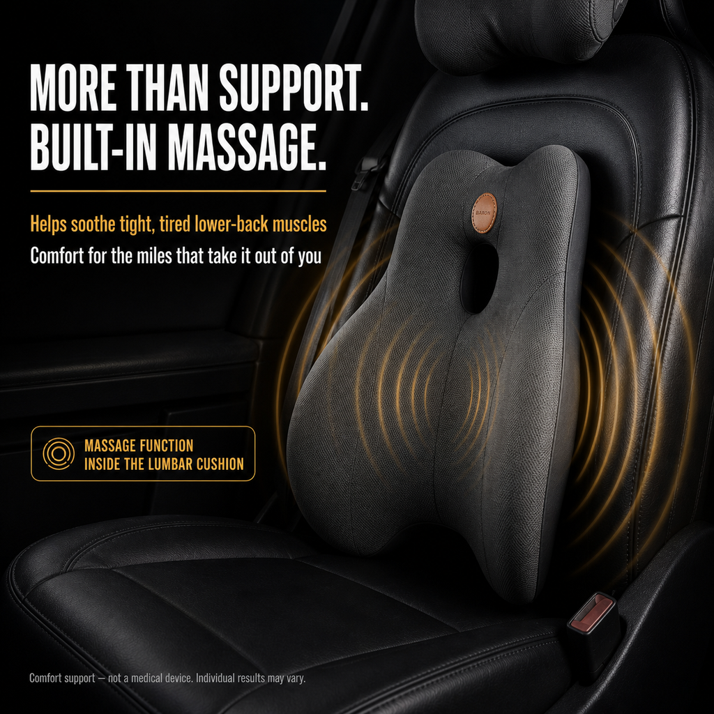 Baron Comfort lumbar cushion with built-in massage function